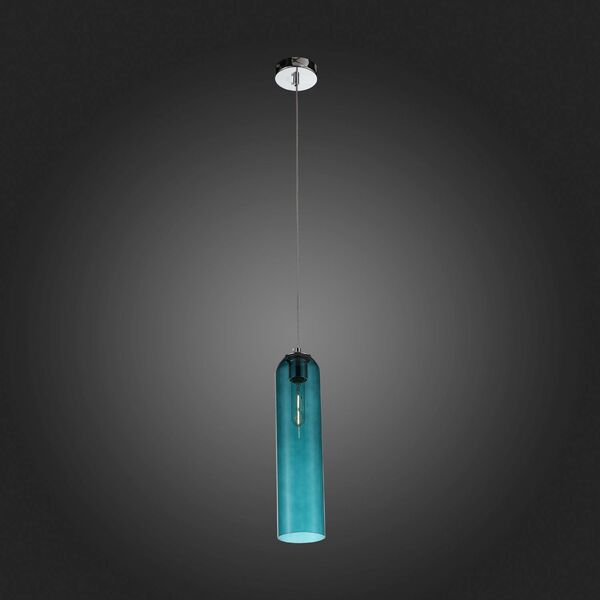 Светильник подвесной ST-Luce CALLANA [Хром/Голубой E27 1*60W]