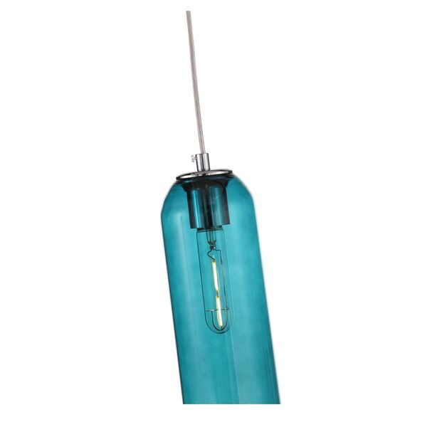 Светильник подвесной ST-Luce CALLANA [Хром/Голубой E27 1*60W]