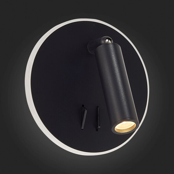 SL1586.413.01 Светильник настенный Черный LED 1*8W 3000K 624Lm Ra>80 24° IP20 L-xW155xH155 170-240V
