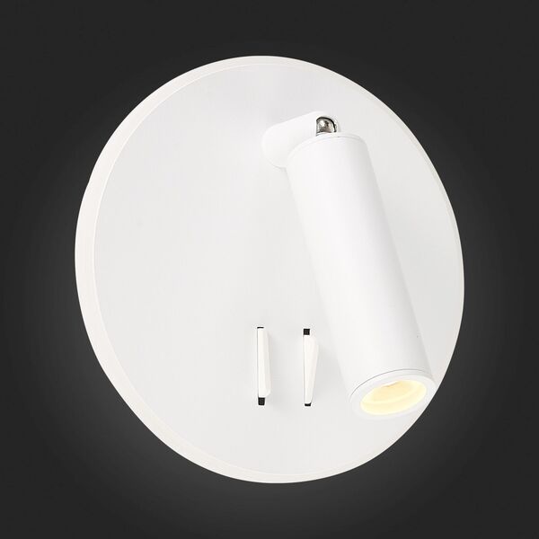 SL1586.513.01 Светильник настенный Белый LED 1*8W 3000K 624Lm Ra>80 24° IP20 L-xW155xH155 170-240V
