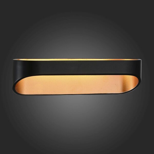 Настенный светодиодный светильник ST Luce Mensola [Черный, Золото/Черный, Золото LED 1*6W]