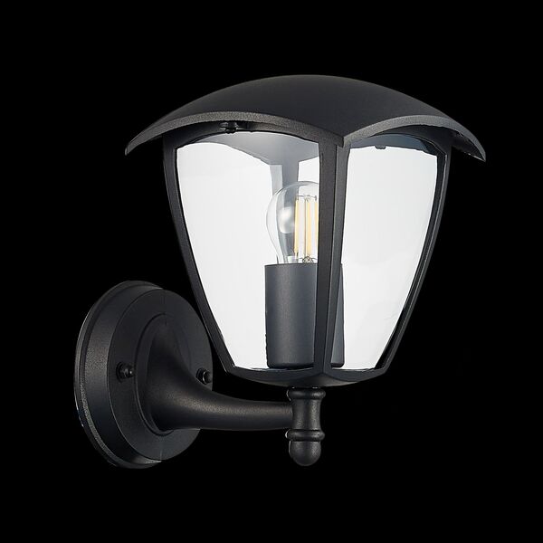 SL081.401.01 Светильник уличный настенный ST-Luce Черный/Черный, Прозрачный E27 1*40W