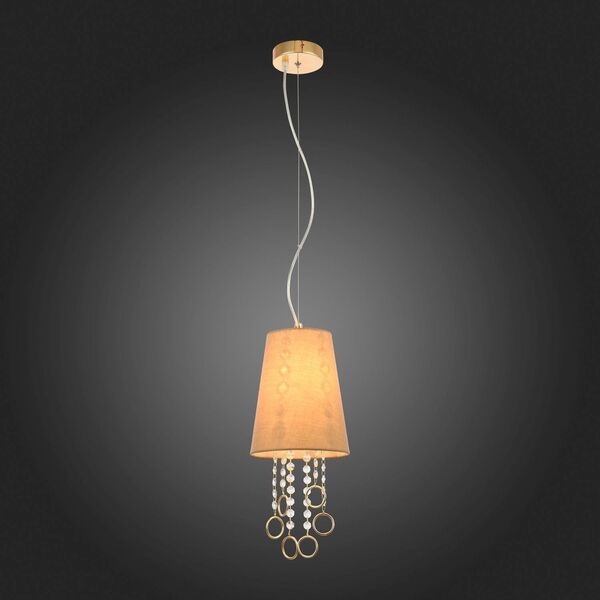Подвес ST-Luce MEDDO [Французское золото/Бежевый, Прозрачный E14 1*40W]