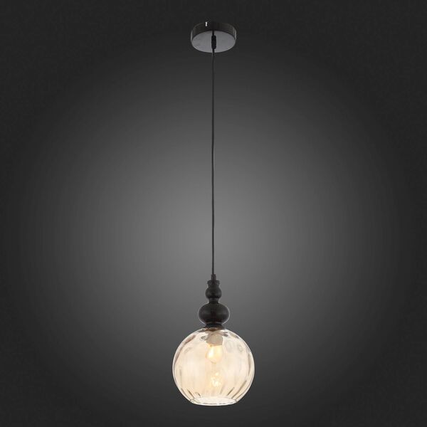 Подвесной светильник ST Luce Bacineto [Черный/Янтарный E27 1*40W]