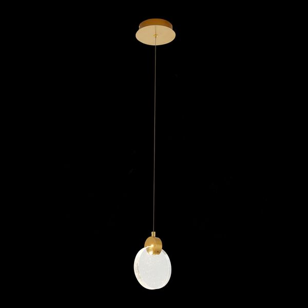 SL6104.203.01 Подвес ST-Luce Золотистый/Прозрачный,С пузырьками воздуха LED 1*3W 3000K