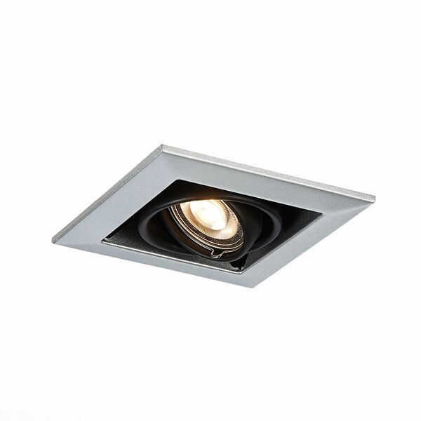 ST250.148.01 Встраиваемый светильник ST-Luce Черный/Серебристый GU10 1*50W