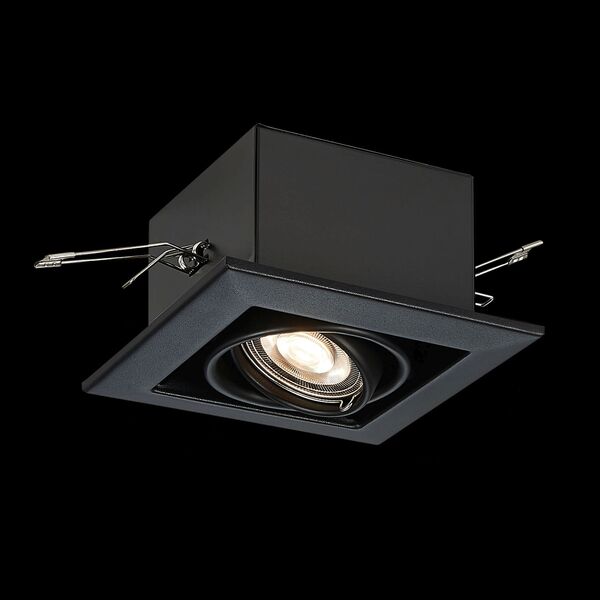ST250.448.01 Встраиваемый светильник ST-Luce Черный/Матовый черный GU10 1*50W