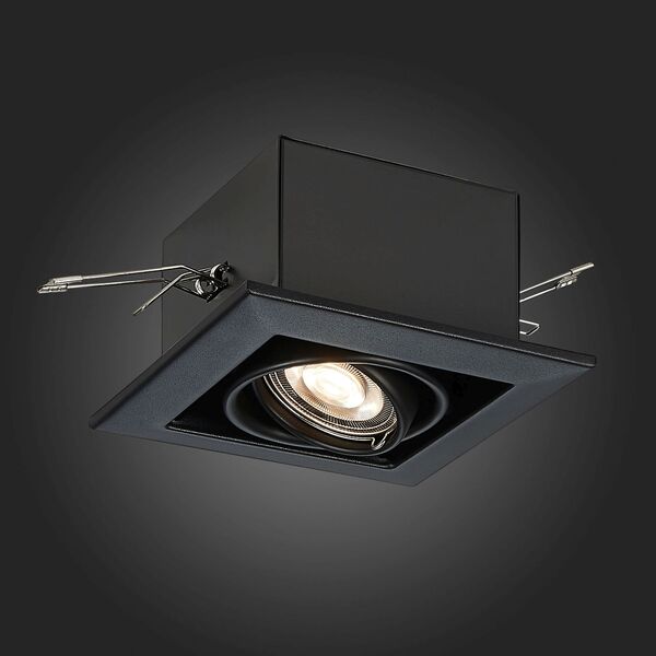 ST250.448.01 Встраиваемый светильник ST-Luce Черный/Матовый черный GU10 1*50W