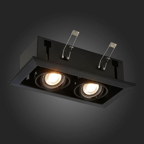 ST250.448.02 Встраиваемый светильник ST-Luce Черный/Матовый черный GU10 2*50W