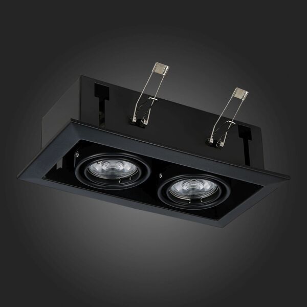 ST250.448.02 Встраиваемый светильник ST-Luce Черный/Матовый черный GU10 2*50W