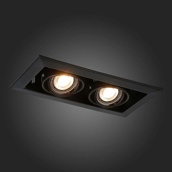 ST250.448.02 Встраиваемый светильник ST-Luce Черный/Матовый черный GU10 2*50W