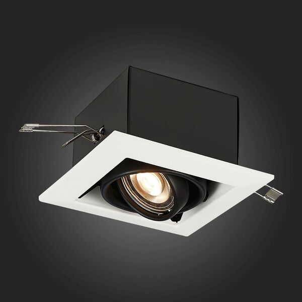 ST250.548.01 Встраиваемый светильник ST-Luce Черный/Матовый белый GU10 1*50W