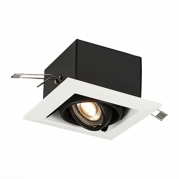 ST250.548.01 Встраиваемый светильник ST-Luce Черный/Матовый белый GU10 1*50W