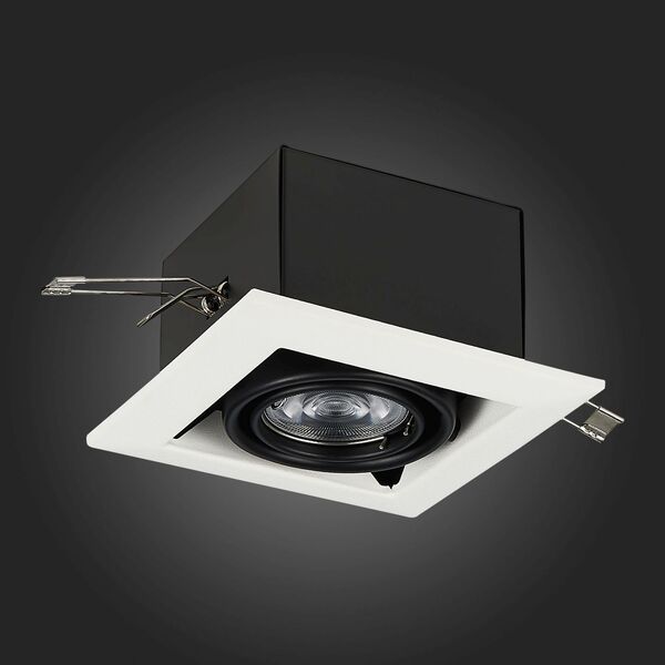 ST250.548.01 Встраиваемый светильник ST-Luce Черный/Матовый белый GU10 1*50W