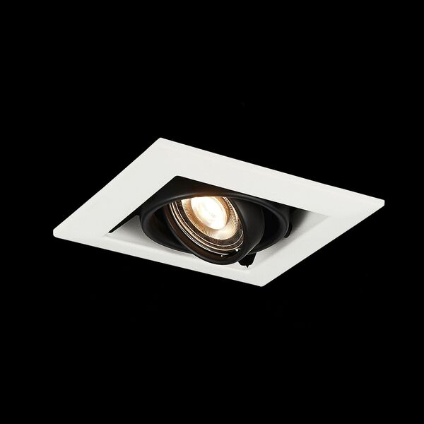 ST250.548.01 Встраиваемый светильник ST-Luce Черный/Матовый белый GU10 1*50W