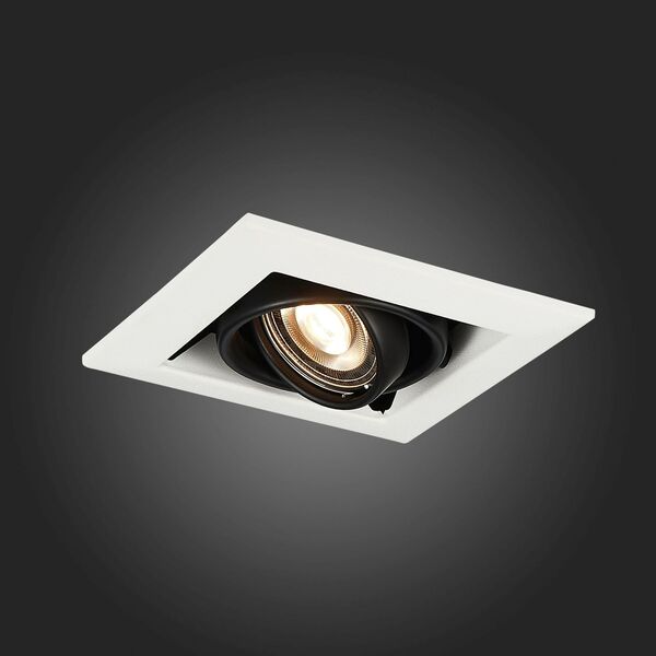 ST250.548.01 Встраиваемый светильник ST-Luce Черный/Матовый белый GU10 1*50W