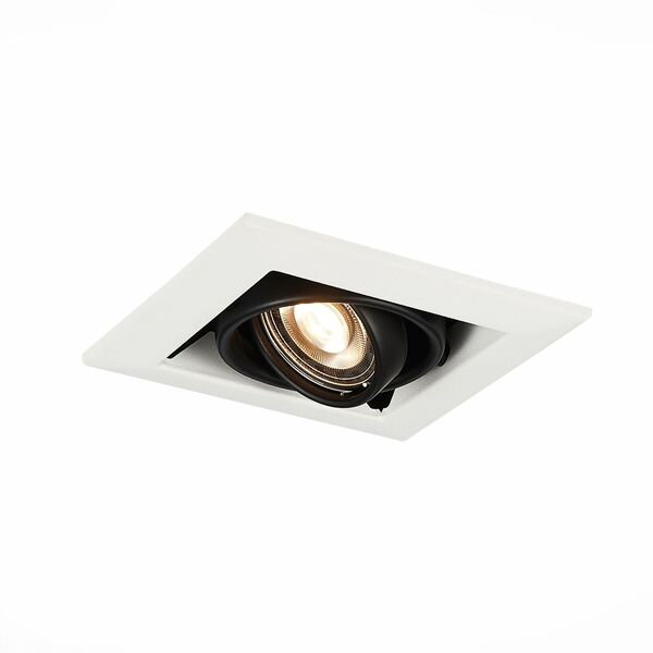 ST250.548.01 Встраиваемый светильник ST-Luce Черный/Матовый белый GU10 1*50W
