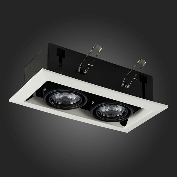ST250.548.02 Встраиваемый светильник ST-Luce Черный/Матовый белый GU10 2*50W