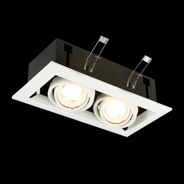 ST250.558.02 Св-к встр. Черный GU10 2*50W  IP20 L245xW126xH70 220V Без ламп