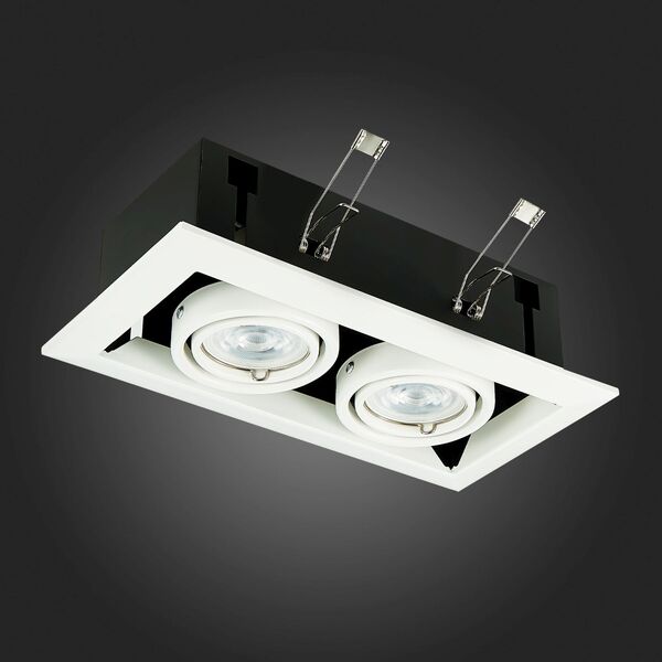 ST250.558.02 Св-к встр. Черный GU10 2*50W  IP20 L245xW126xH70 220V Без ламп