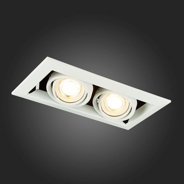 ST250.558.02 Св-к встр. Черный GU10 2*50W  IP20 L245xW126xH70 220V Без ламп