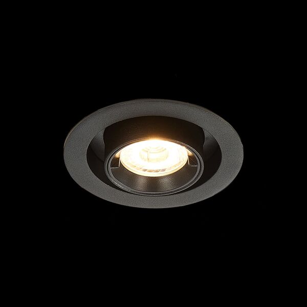 ST702.338.12 Св-к встр. Черный LED 1*12W 3000K 900Lm Ra80 24 IP20 D90xH92 24°V
