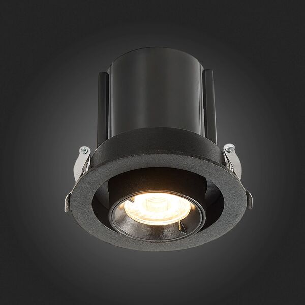 ST702.338.12 Св-к встр. Черный LED 1*12W 3000K 900Lm Ra80 24 IP20 D90xH92 24°V
