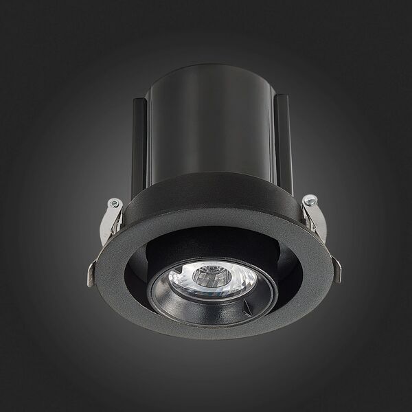 ST702.338.12 Св-к встр. Черный LED 1*12W 3000K 900Lm Ra80 24 IP20 D90xH92 24°V