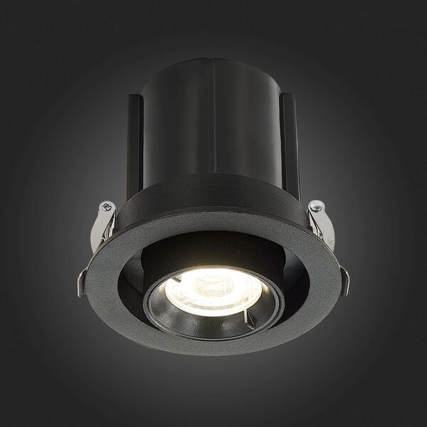 ST702.348.12 Св-к встр. Черный LED 1*12W 4000K 900Lm Ra80 24 IP20 D90xH92 24°V