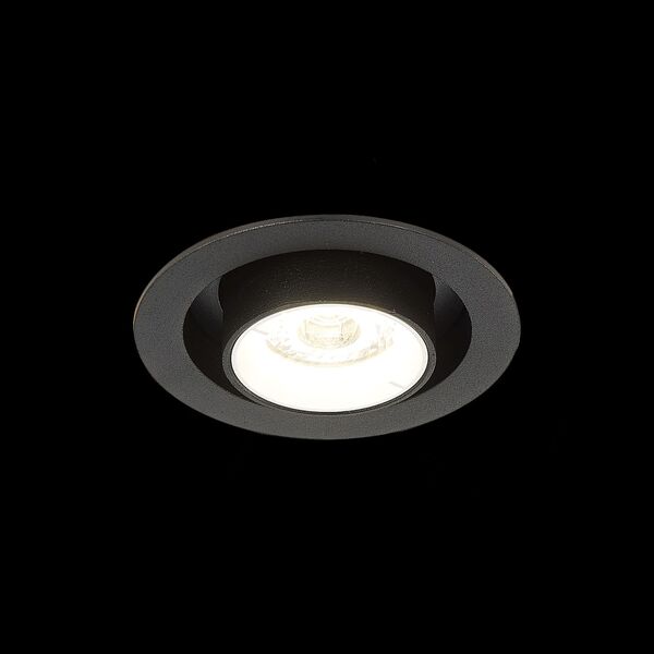ST702.438.12 Св-к встр. Черный LED 1*12W 3000K 900Lm Ra80 24 IP20 D90xH92 24°V