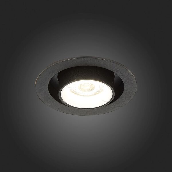 ST702.438.12 Св-к встр. Черный LED 1*12W 3000K 900Lm Ra80 24 IP20 D90xH92 24°V