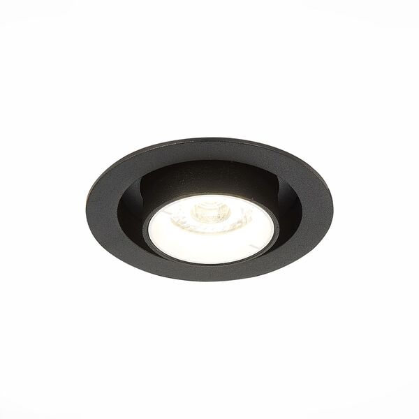 ST702.438.12 Св-к встр. Черный LED 1*12W 3000K 900Lm Ra80 24 IP20 D90xH92 24°V