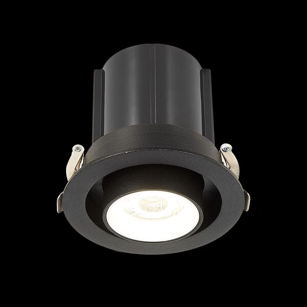 ST702.438.12 Св-к встр. Черный LED 1*12W 3000K 900Lm Ra80 24 IP20 D90xH92 24°V