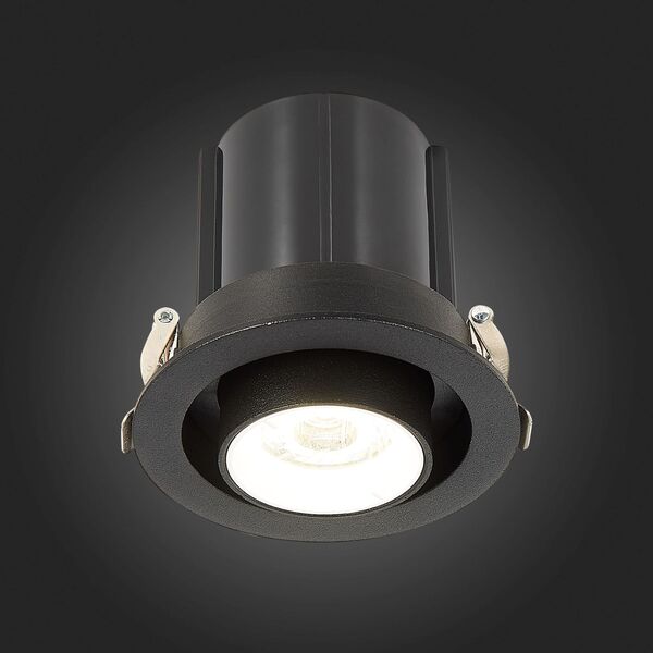 ST702.438.12 Св-к встр. Черный LED 1*12W 3000K 900Lm Ra80 24 IP20 D90xH92 24°V