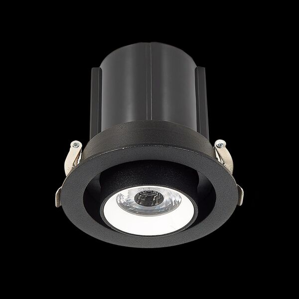 ST702.438.12 Св-к встр. Черный LED 1*12W 3000K 900Lm Ra80 24 IP20 D90xH92 24°V