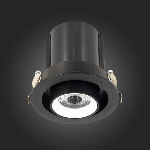 ST702.438.12 Св-к встр. Черный LED 1*12W 3000K 900Lm Ra80 24 IP20 D90xH92 24°V