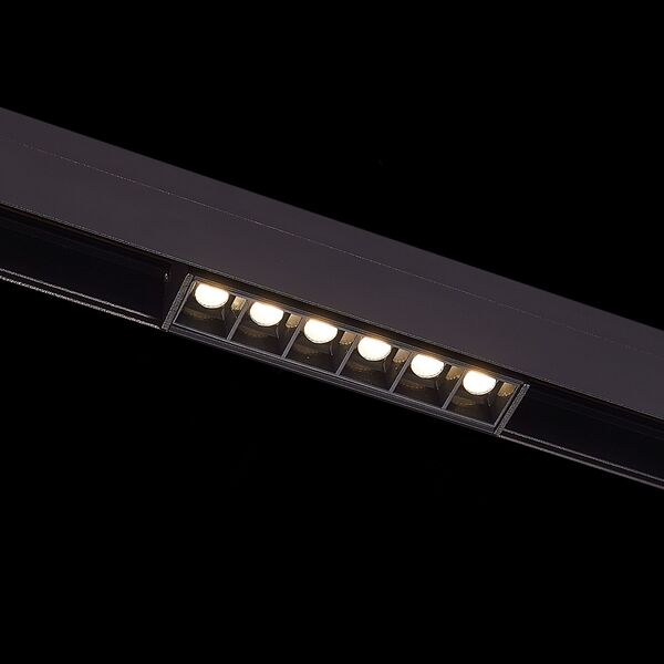 ST361.436.06 Магнитный трековый светильник Черный LED 1*6W 3000K 532Lm Ra>80 36° IP20 L115xW22xH44 4