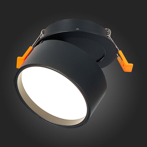 ST651.448.09 Встраиваемый поворотный светильник Черный LED 1*9W 4000K 720Lm Ra>90 120° IP20 D85xH68