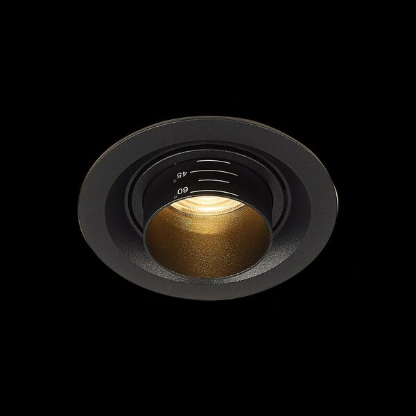 ST701.438.07 Св-к встр. Zoom Черный LED 1*7W 3000K 560Lm Ra 15°-60° IP20 D90xH65 170-240V