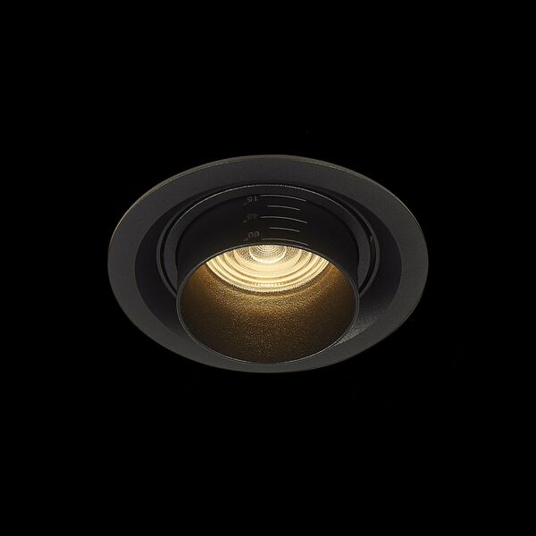 ST701.438.12 Св-к встр. Zoom Черный LED 1*12W 3000K 960Lm Ra90 15°-60° IP20 D115xH95 170-240V