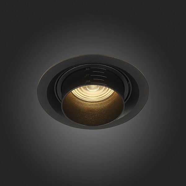 ST701.438.12 Св-к встр. Zoom Черный LED 1*12W 3000K 960Lm Ra90 15°-60° IP20 D115xH95 170-240V