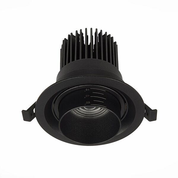 ST701.438.12 Св-к встр. Zoom Черный LED 1*12W 3000K 960Lm Ra90 15°-60° IP20 D115xH95 170-240V