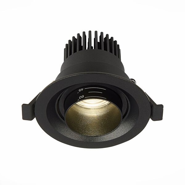 ST701.448.07 Св-к встр. Zoom Черный LED 1*7W 4000K 560Lm Ra 15°-60° IP20 D90xH65 170-240V
