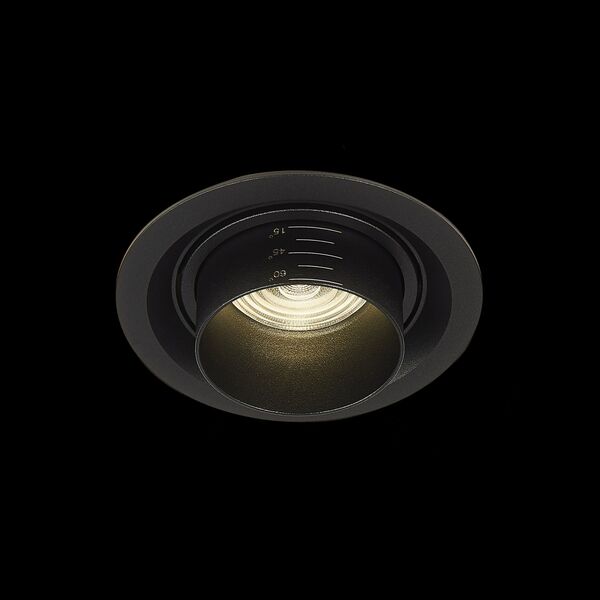 ST701.448.12 Св-к встр. Zoom Черный LED 1*12W 4000K 960Lm Ra90 15°-60° IP20 D115xH95 170-240V