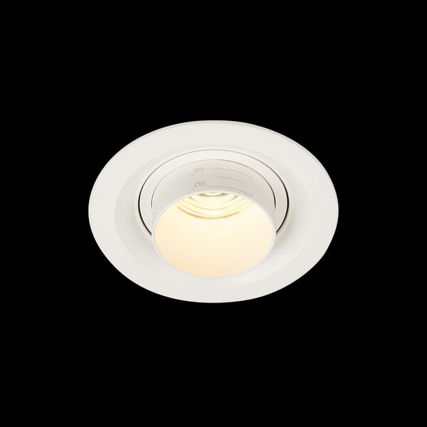 ST701.538.07 Св-к встр. Zoom Белый LED 1*7W 3000K 560Lm Ra 15°-60° IP20 D90xH65 170-240V