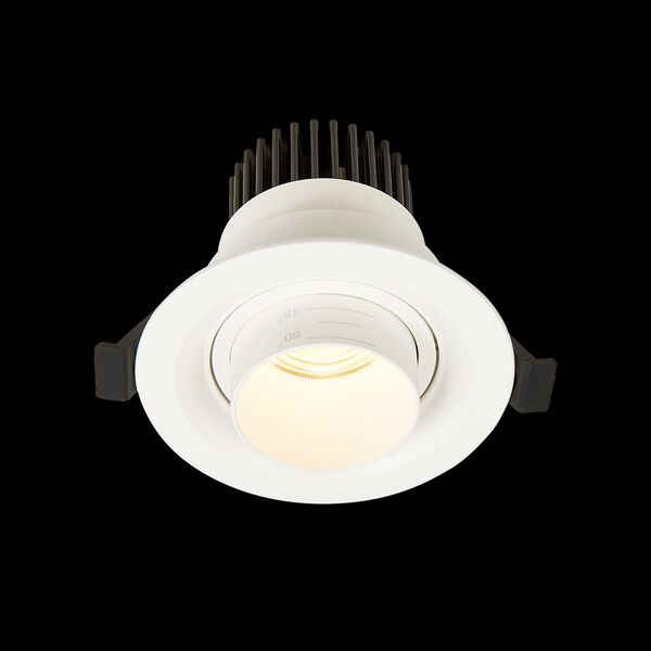 ST701.538.07 Св-к встр. Zoom Белый LED 1*7W 3000K 560Lm Ra 15°-60° IP20 D90xH65 170-240V