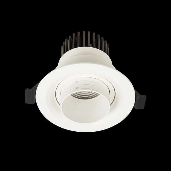 ST701.538.07 Св-к встр. Zoom Белый LED 1*7W 3000K 560Lm Ra 15°-60° IP20 D90xH65 170-240V