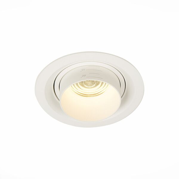 ST701.538.12 Св-к встр. Zoom Белый LED 1*12W 3000K 960Lm Ra90 15°-60° IP20 D115xH95 170-240V