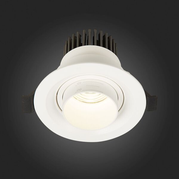 ST701.548.07 Св-к встр. Zoom Белый LED 1*7W 4000K 560Lm Ra 15°-60° IP20 D90xH65 170-240V