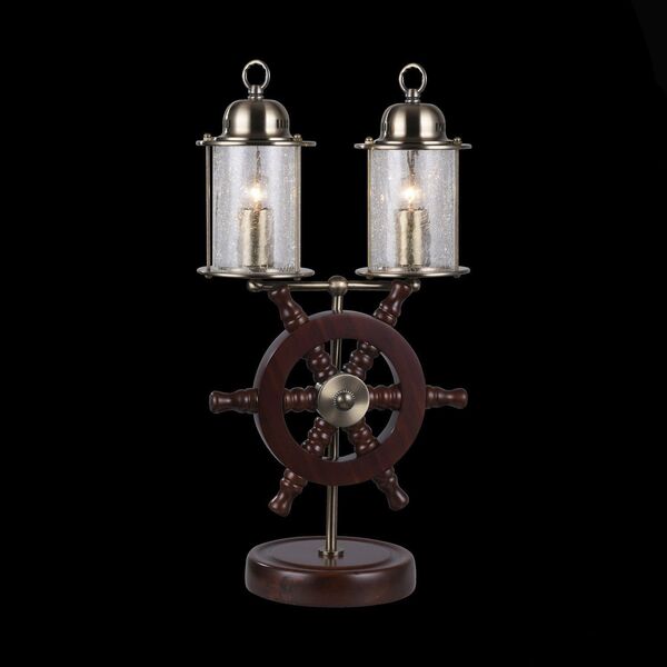 Настольная лампа ST-Luce Volantino [Бронза, коричневый/Прозрачный с эфектом трещин E27 2*40W]